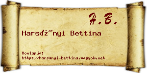 Harsányi Bettina névjegykártya
